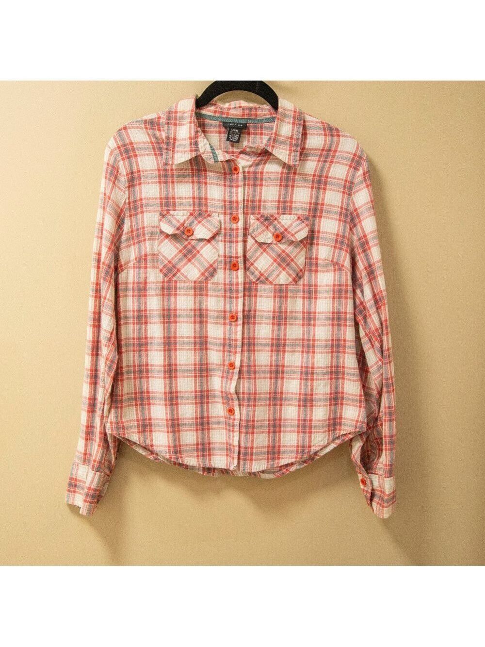 3 for $10 Rue21 Plaid Long Sleeve Button Down Top